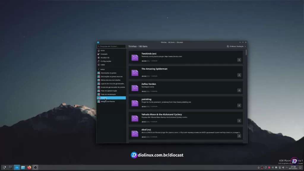 Qual será o diferencial do KDE Plasma 6? 1 Área de trabalho do KDE Plasma 6